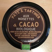 Pate à tartiner aux noisettes et cacao biologique