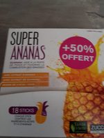 Super Ananas Au Guarana Et Extrait D'ananas, 18 Sticks Minceur Perte De Poids