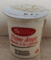 Crème dessert préparée à la ferme