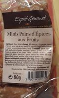 Minis pains  d épices aux fruits