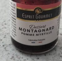 Dessert montagnard pomme myrtille