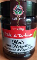 Pâte à tartiner noir noisette et piment espelette