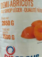 Demi abricot sirop