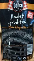 Poulet crudités