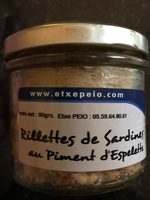 Rillettes de Sardines au Piment d'Espelette