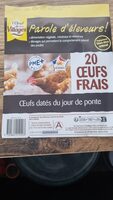 L'Oeuf de nos Villages Parole d'éleveurs! 20 œufs frais datés du jour de ponte