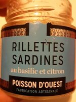 Rillettes sardines au basilic et citron
