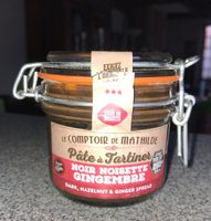 Pâte à tartiner noir noisette gingembre