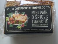 Mini pain d'épices tranché
