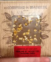 Chocolat au lait Praliné et noisettes caramélisées