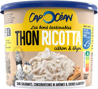 Tartinable thon MSC ricotta, citron et thym - 140g - Frais