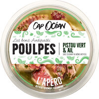 Poulpes pistou vert & ail - 120g - Frais