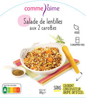 Salade de lentilles aux 2 carottes