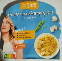 Dinde aux champignons et son blé