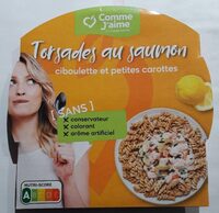 Torsades au saumon et à l'oseille et champignons