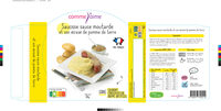 Saucisse sauce moutarde et sa purée de pommes de terre
