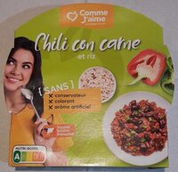 Chili con carne et duo de riz