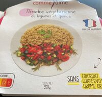 Assiette végétarienne de légumes et quinoa