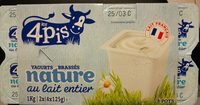 Yaourts Brassés Nature au Lait Entier