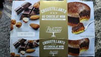 Croustillants au chocolat noir sur praline croustillant