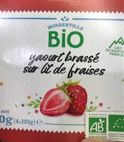 Yaourt brassé lit de fraise