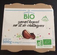 Yaourt brassé sur lit de chataignes
