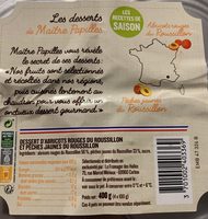 Abricots rouges du Roussillon Pêches jaunes du Roussillon
