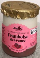 Yaourt brassé sur lit framboise