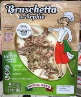 Bruschetta de Sophie Fromage de chèvre affiné Lardons