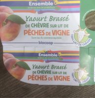 Yaourt brassé de pêche de vigne