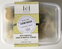 Pâtes Conchiglie, Crème de brocolis, épinards
