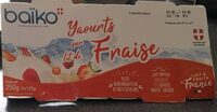 Yaourts sur lit de Fraise