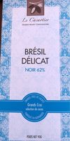Chocolat Brésil délicat noir 62%