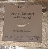 Poulet tandoori &riz basmati
