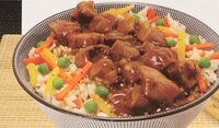 Porc au caramel et riz basmati