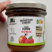 Purée pommes framboises