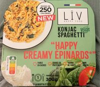 Konjac spaghetti Happy creamy epinard