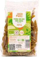 Penne bio aux pois verts