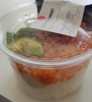 Riz tartare saumon avocat