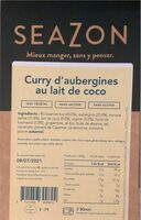 Curry d’aubergines au lait de coco