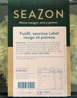 Fusili, saucisse Label rouge et poireau
