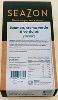 Saumon, crema verde&verduras