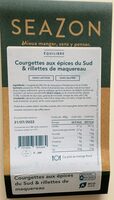 Courgettes aux épices & rillettes de maquereaux