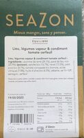 Lieu, légumes vapeur & condiment tomate cerfeuil