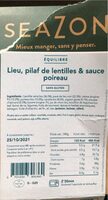 Lieu, pilaf de lentilles & sauce poireaux