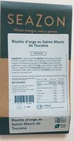 Risotto d’orge au Sainte Maure de Touraine