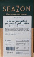Lieu aux courgettes, poivrons & grain butter