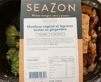 Moelleux végétal et légumes sautés au gingembre