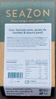 Lieu, haricots verts, purée de carottes & beurre persil