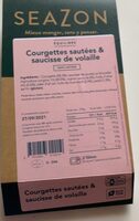 Courgette sautées & saucisse de volaille